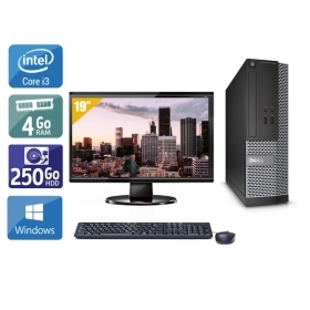 Dell Optiplex 390 SFF i3 avec Écran 19 pouces 4Go RAM 250Go HDD Windows 10