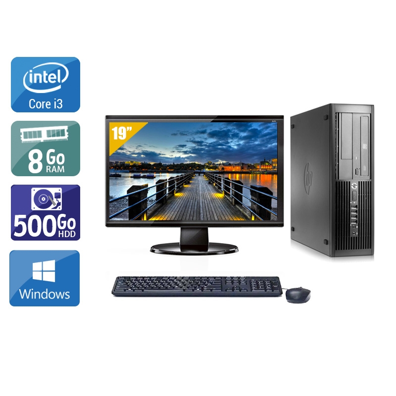 HP Compaq Pro 4300 SFF i3 + Écran - 19'' 8Go RAM 500Go HDD Windows 10  Bon étatOccasion certifiée reconditionnée Bon état -  reconditionné disponible sur Kiatoo