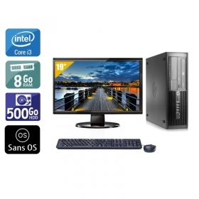 HP Compaq Pro 4300 SFF i3 avec Écran 19 pouces 8Go RAM 500Go HDD Sans OS