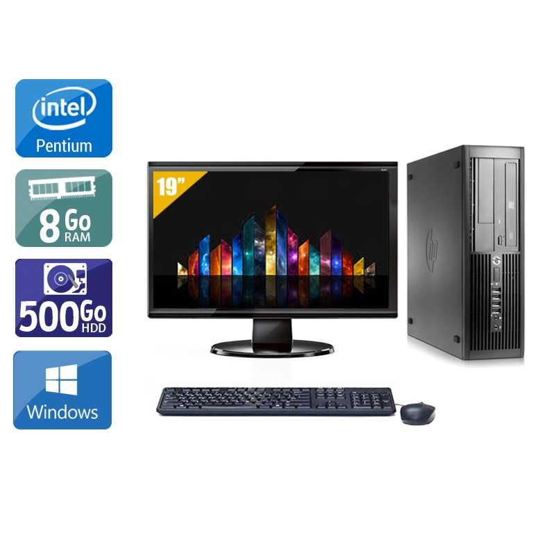 HP Compaq Pro 4300 SFF Pentium G Dual Core + Écran - 19'' 8Go RAM 500Go HDD Windows 10  Bon étatOccasion certifiée reconditionnée Bon état -  reconditionné disponible sur Kiatoo