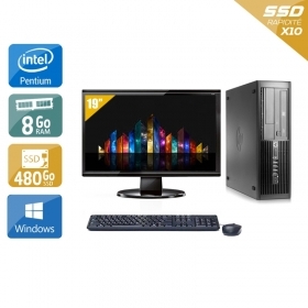 HP Compaq Pro 4300 SFF Pentium G Dual Core avec Écran 19 pouces 8Go RAM 480Go SSD Windows 10