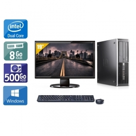 HP Compaq Pro 6000 SFF Dual Core avec Écran 19 pouces 8Go RAM 500Go HDD Windows 10