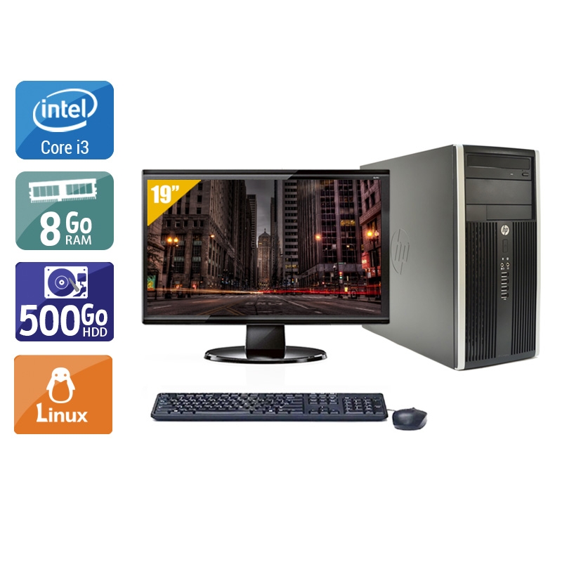 HP Compaq Pro 6200 Tower i3 + Écran - 19'' 8Go RAM 500Go HDD Linux  Bon étatOccasion certifiée reconditionnée Bon état -  reconditionné disponible sur Kiatoo