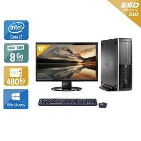 HP Compaq Pro 6200 SFF i3 avec Écran 19 pouces 8Go RAM 480Go SSD Windows 10