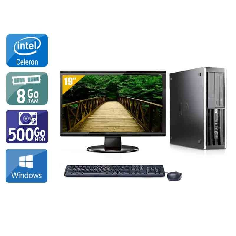 HP Compaq Pro 6000 SFF Celeron Dual Core avec Écran 19 pouces 8Go RAM 500Go HDD Windows 10