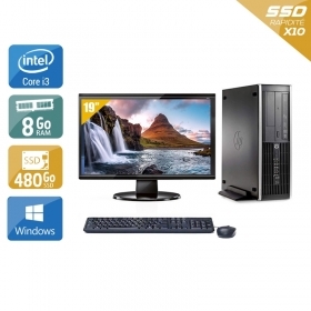 HP Compaq Pro 6300 SFF i3 avec Écran 19 pouces 8Go RAM 480Go SSD Windows 10