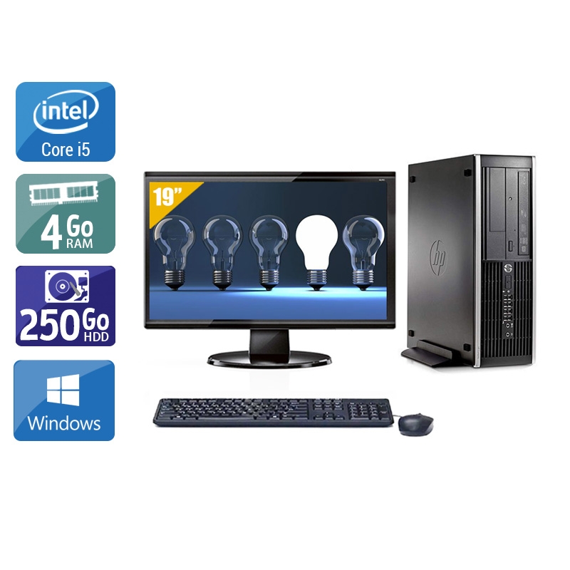 HP Compaq Pro 6300 SFF i5 + Écran - 19'' 4Go RAM 250Go HDD Windows 10  Très bon étatOccasion certifiée reconditionnée Bon état -  reconditionné disponible sur Kiatoo