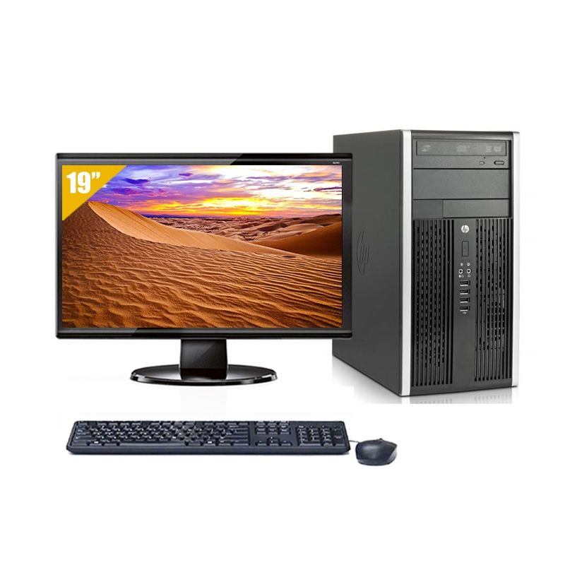 HP Compaq Pro 6305 Tower AMD A4 avec Écran 19 pouces 8Go RAM 480Go SSD Windows 10