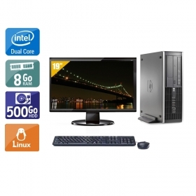 HP Compaq Elite 8000 SFF Dual Core avec Écran 19 pouces 8Go RAM 500Go HDD Linux