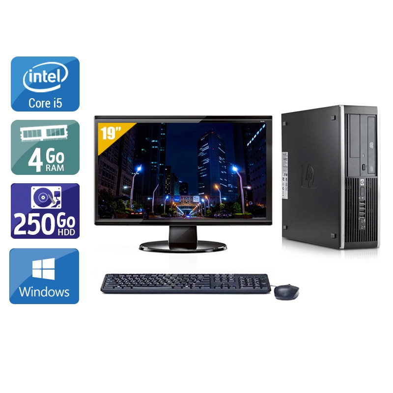 HP Compaq Elite 8100 SFF i5 + Écran - 19'' 4Go RAM 250Go HDD Windows 10  Bon étatOccasion certifiée reconditionnée Bon état -  reconditionné disponible sur Kiatoo