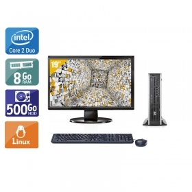 HP Compaq Elite 8000 USDT Core 2 Duo avec Écran 19 pouces 8Go RAM 500Go HDD Linux