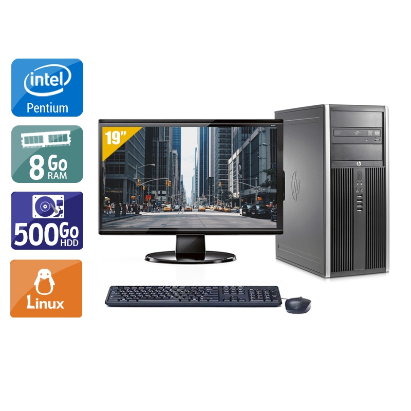 HP Compaq Elite 8200 Tower Pentium G Dual Core + Écran - 19'' 8Go RAM 500Go HDD Linux  Bon étatOccasion certifiée reconditionnée Bon état -  reconditionné disponible sur Kiatoo