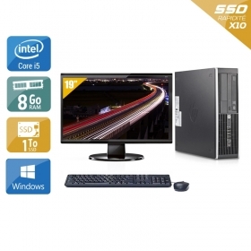 HP Compaq Elite 8200 SFF i5 avec Écran 19 pouces 8Go RAM 1To SSD Windows 10