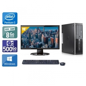 HP Compaq Elite 8100 SFF Pentium G Dual Core avec Écran 19 pouces 8Go RAM 500Go HDD Windows 10