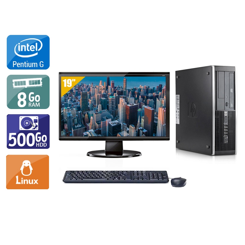 HP Compaq Elite 8100 SFF Pentium G Dual Core + Écran - 19'' 8Go RAM 500Go HDD Linux  Bon étatOccasion certifiée reconditionnée Bon état -  reconditionné disponible sur Kiatoo