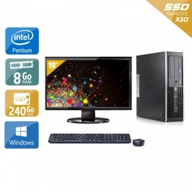 HP Compaq Elite 8300 SFF Pentium G Dual Core avec Écran 19 pouces 8Go RAM 240Go SSD Windows 10