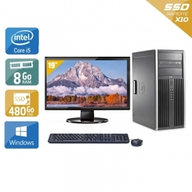 HP Compaq Elite 8300 Tower i5 avec Écran 19 pouces 8Go RAM 480Go SSD Windows 10