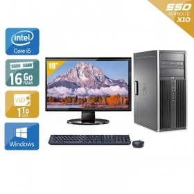 HP Compaq Elite 8300 Tower i5 avec Écran 19 pouces 16Go RAM 1To SSD Windows 10