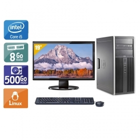 HP Compaq Elite 8300 Tower i5 avec Écran 19 pouces 8Go RAM 500Go HDD Linux