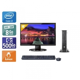 HP Compaq Elite 8300 USDT i3 avec Écran 19 pouces 8Go RAM 500Go HDD Linux