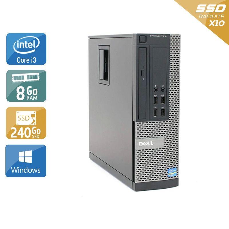 Dell Optiplex 7010 SFF i3 8Go RAM 240Go SSD Windows 10