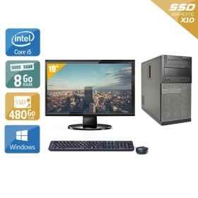 Dell Optiplex 7010 Tower i5 avec Écran 19 pouces 8Go RAM 480Go SSD Windows 10