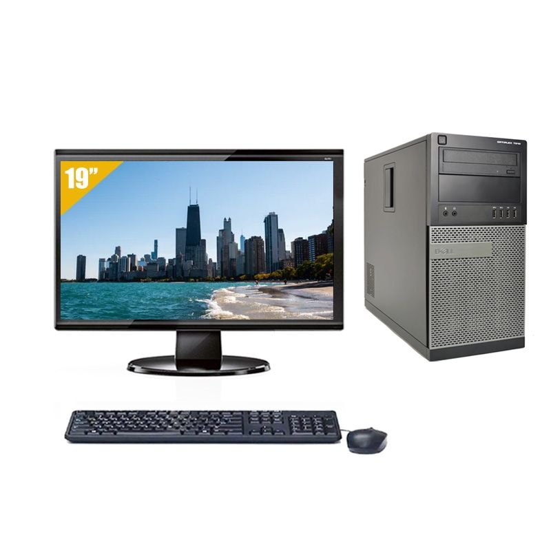 Dell Optiplex 7010 Tower i7 avec Écran 19 pouces 8Go RAM 240Go SSD Linux