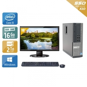 Dell Optiplex 7010 SFF i5 avec Écran 19 pouces 16Go RAM 2To SSD Windows 10