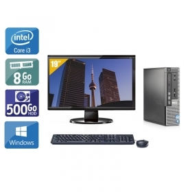 Dell Optiplex 7010 USDT i3 avec Écran 19 pouces 8Go RAM 500Go HDD Windows 10