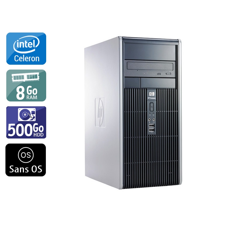 HP Compaq dc7800 Tower Celeron Dual Core - 8Go RAM 500Go HDD Sans OS  Très bon étatOccasion certifiée reconditionnée Bon état -  reconditionné disponible sur Kiatoo