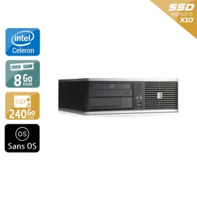 HP Compaq dc7800 SFF Celeron Dual Core 8Go RAM 240Go SSD Sans OS