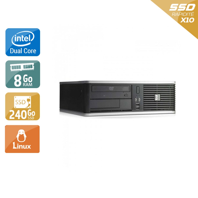 Acheter HP Compaq dc7800 SFF Dual Core - 8Go RAM 240Go SSD Linux Très bon étatOccasion certifiée reconditionnée Bon état - 232,50 € HP Compaq dc7800 SFF Dual Core - 8Go RAM 240Go SSD Linux Très bon étatOccasion certifiée reconditionnée Bon état - reconditionné disponible sur Kiatoo