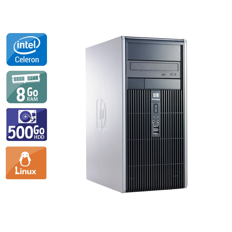 HP Compaq dc7900 Tower Celeron Dual Core - 8Go RAM 500Go HDD Linux  Très bon étatOccasion certifiée reconditionnée Bon état -  reconditionné disponible sur Kiatoo