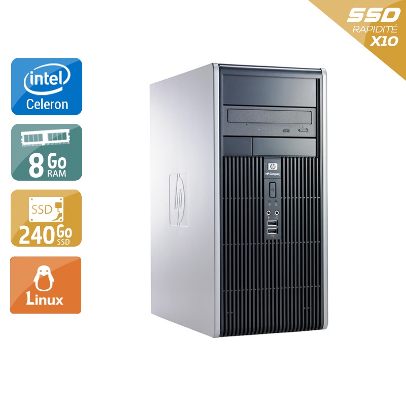 HP Compaq dc7900 Tower Celeron Dual Core - 8Go RAM 240Go SSD Linux  Bon étatOccasion certifiée reconditionnée Bon état -  reconditionné disponible sur Kiatoo