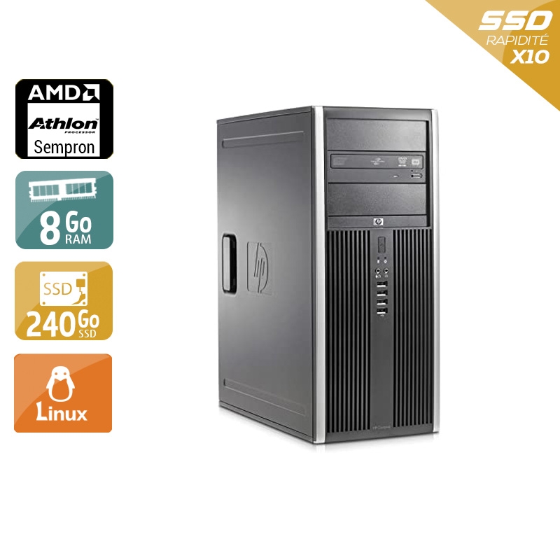 HP Compaq dc5750 Tower AMD Sempron - 8Go RAM 240Go SSD Linux  Très bon étatOccasion certifiée reconditionnée Bon état -  reconditionné disponible sur Kiatoo