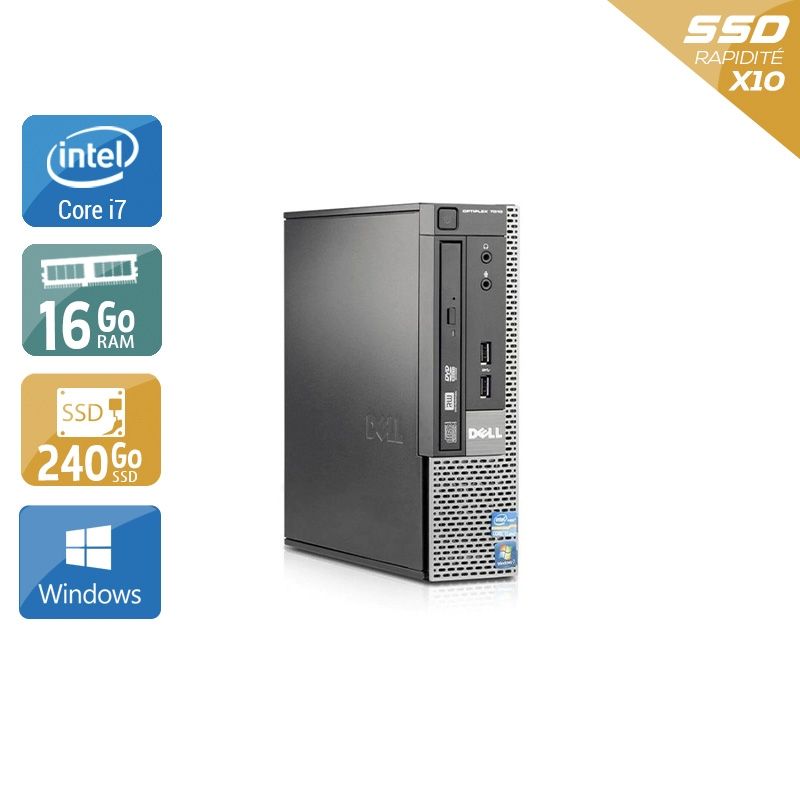 Dell Optiplex 7010 USDT i7 16Go RAM 240Go SSD Windows 10