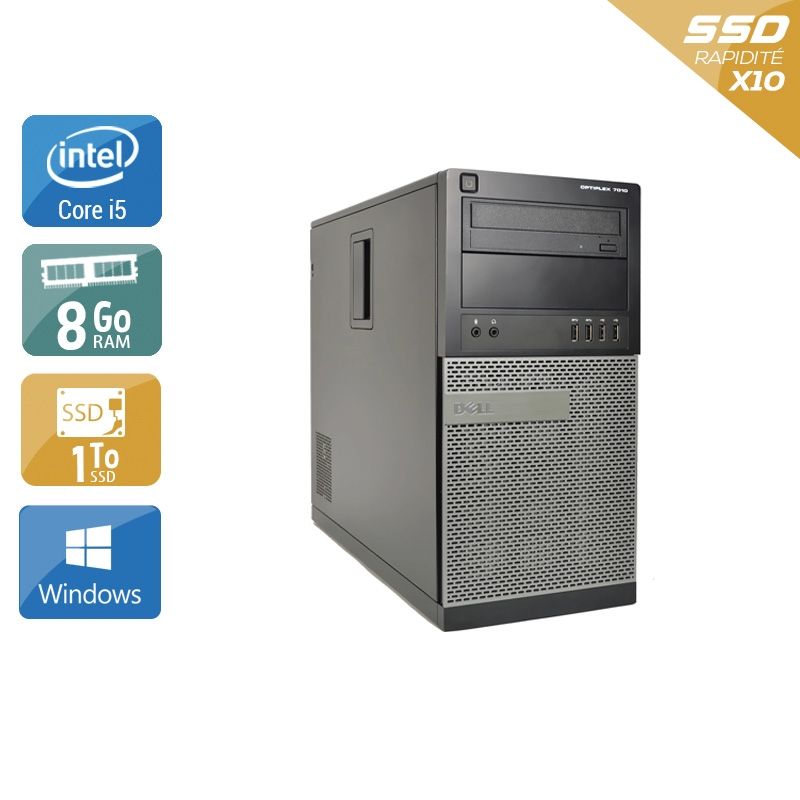 Dell Optiplex 7020 Tower i5 8Go RAM 1To SSD Windows 10