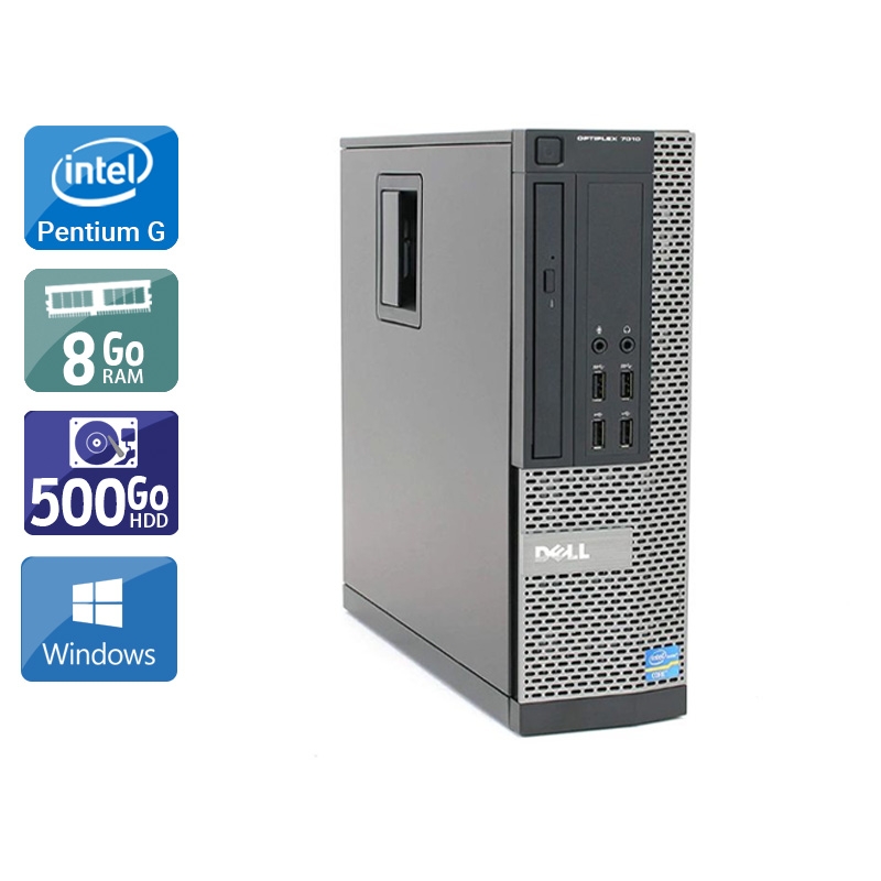 Dell Optiplex 7020 SFF Pentium G Dual Core - 8Go RAM 500Go HDD Windows 10  Très bon étatOccasion certifiée reconditionnée Bon état -  reconditionné disponible sur Kiatoo