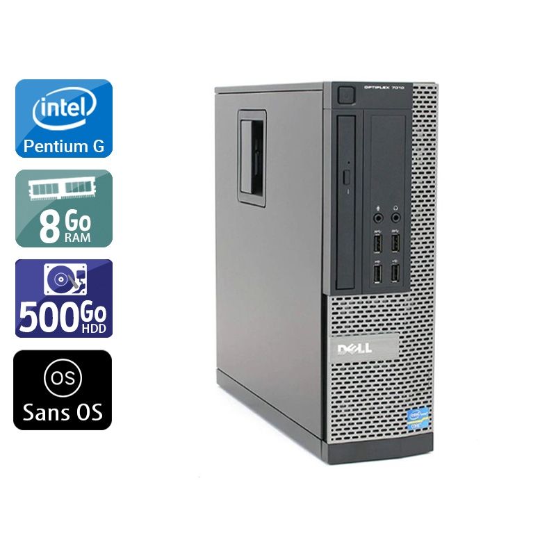 Dell Optiplex 7020 SFF Pentium G Dual Core 8Go RAM 500Go HDD Sans OS