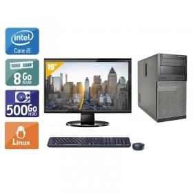 Dell Optiplex 7020 Tower i5 avec Écran 19 pouces 8Go RAM 500Go HDD Linux