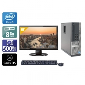Dell Optiplex 7020 SFF i5 avec Écran 19 pouces 8Go RAM 500Go HDD Sans OS