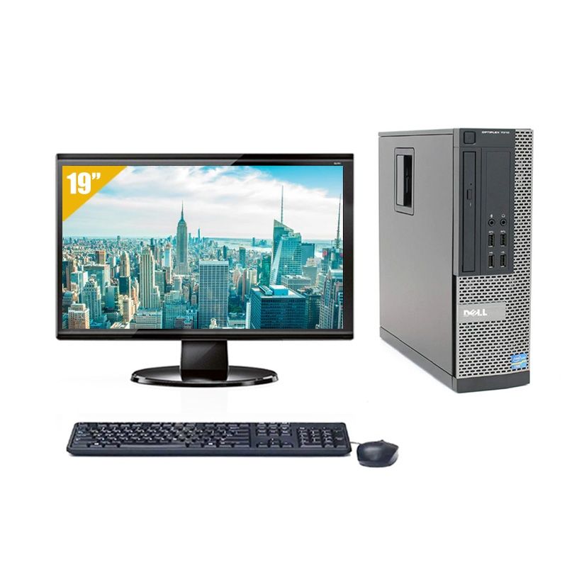 Dell Optiplex 7020 SFF Pentium G Dual Core avec Écran 19 pouces 8Go RAM 240Go SSD Linux