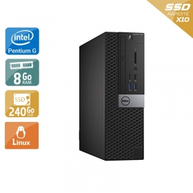 Dell Optiplex 7040 SFF Pentium G Dual Core Gen 6 8Go RAM 240Go SSD Linux