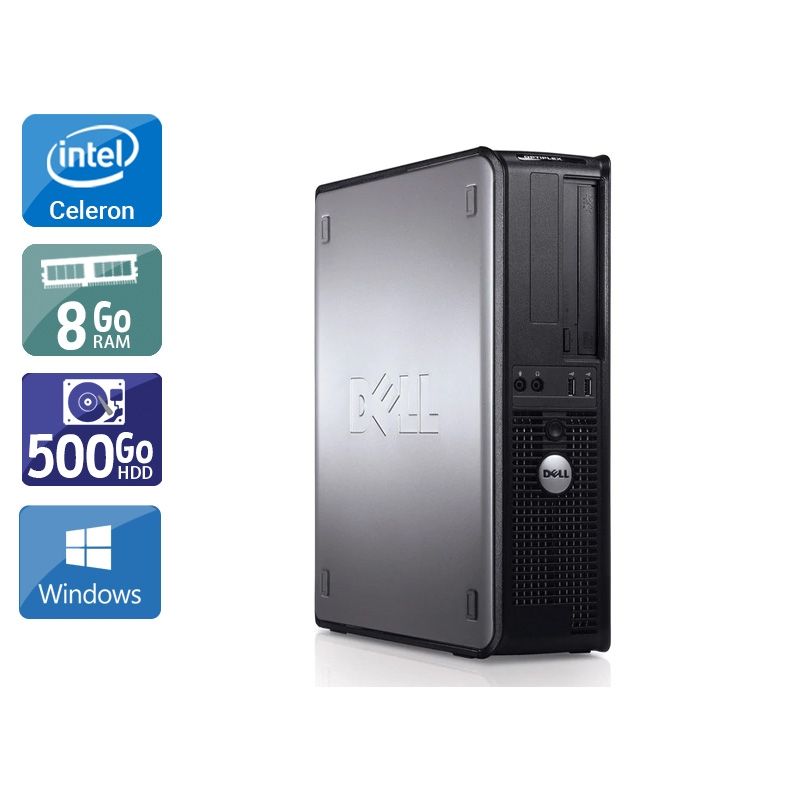 Dell Optiplex 780 Desktop Celeron Dual Core 8Go RAM 500Go HDD Windows 10