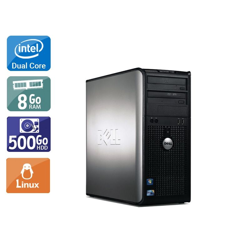 Dell Optiplex 780 Tower Dual Core 8Go RAM 500Go HDD Linux