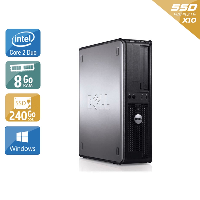 Acheter Dell Optiplex 780 SFF Core 2 Duo - 8Go RAM 240Go SSD Windows 10 État correctOccasion certifiée reconditionnée Bon état - 165,83 € Dell Optiplex 780 SFF Core 2 Duo - 8Go RAM 240Go SSD Windows 10 État correctOccasion certifiée reconditionnée Bon état - reconditionné disponible sur Kiatoo