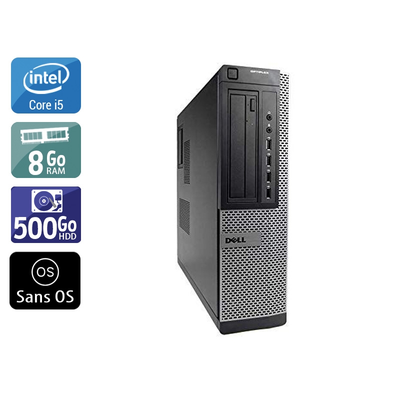 Dell Optiplex 790 Desktop i5 8Go RAM 500Go HDD Sans OS