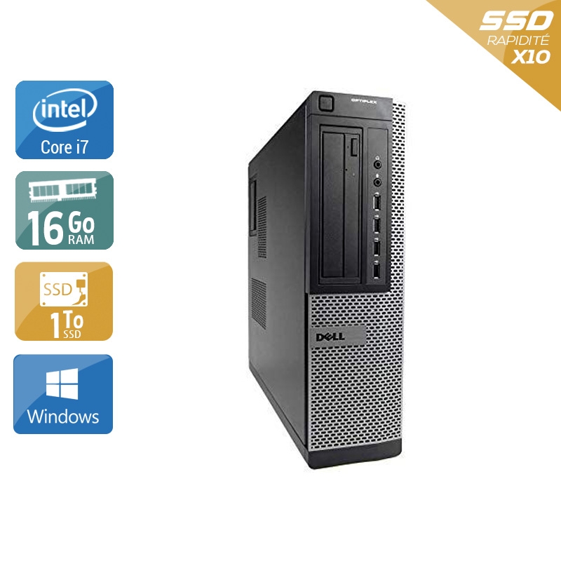 Dell Optiplex 9010 Desktop i7 16Go RAM 1To SSD Windows 10
