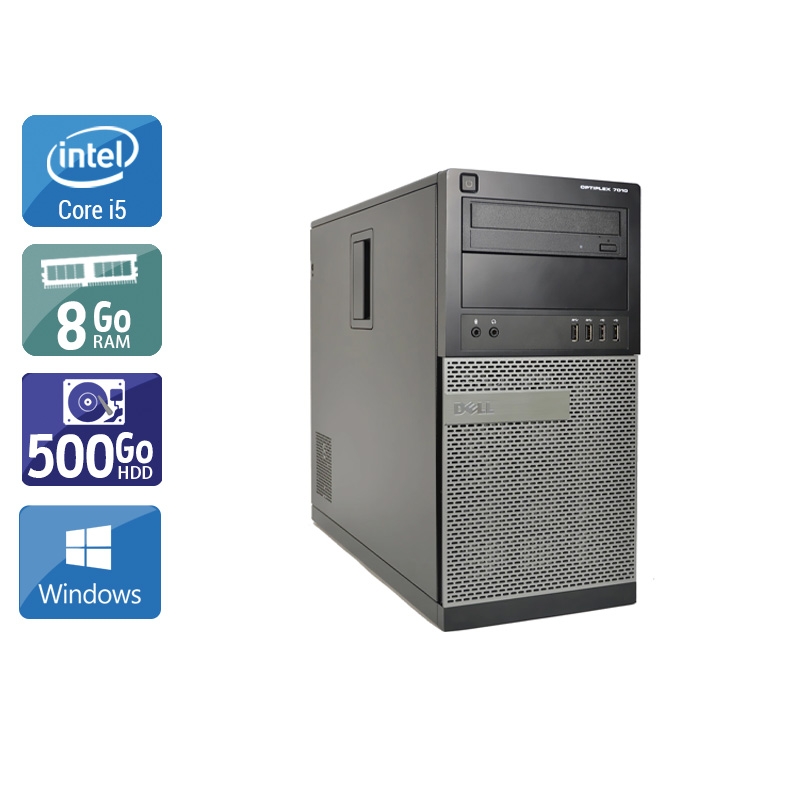 Dell Optiplex 9010 Tower i5 8Go RAM 500Go HDD Windows 10