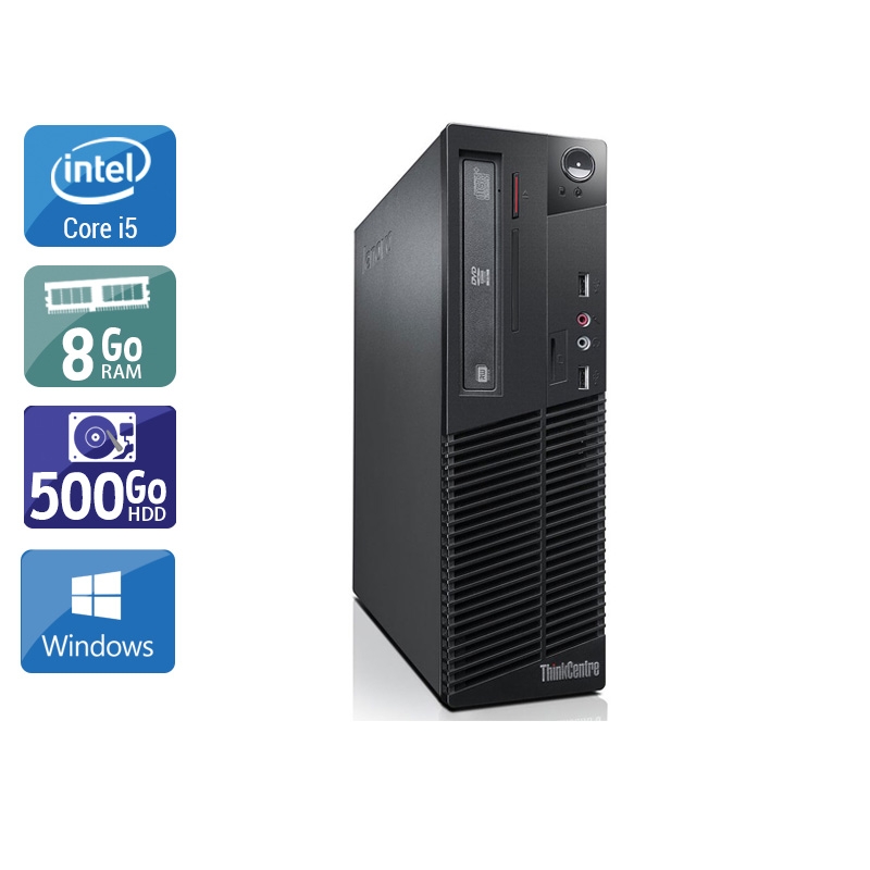 Lenovo ThinkCentre M73 SFF i5 - 8Go RAM 500Go HDD Windows 10  État correctOccasion certifiée reconditionnée Bon état -  reconditionné disponible sur Kiatoo